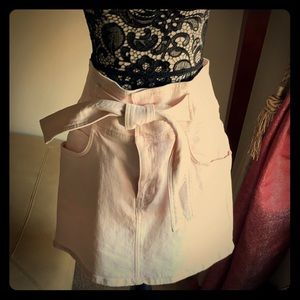 RM pink denim skirt